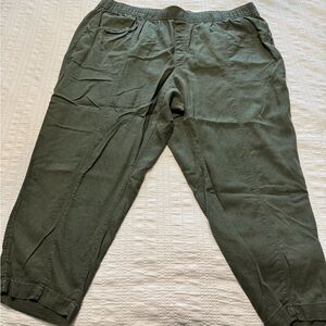 Old Navy Olive Green Linen Pants